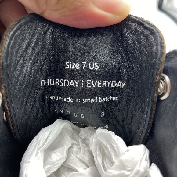 Thursday Boot Co Captain Mens Size 7 Cap Toe Boots Brown Leather (Defect) - Picture 8 of 8